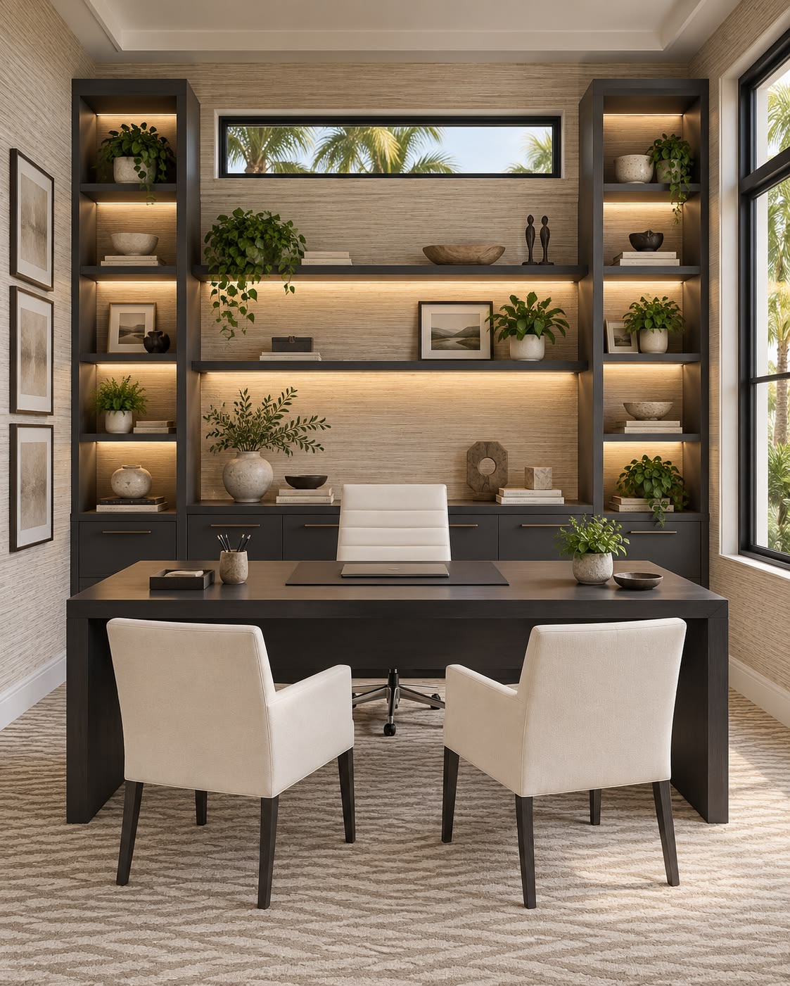 Modern MD Chamber with Private VIP Leather Sofa Meeting Lounge #23